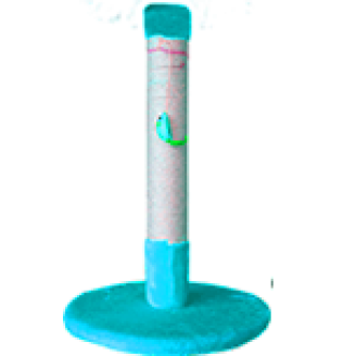 Купить Когтеточка (9 цветов), джут, 55 см х Ø 35 см бирюза от Cristel — Когтеточки для кошек | Zooprostir