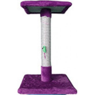 Купить Когтеточка (9 цветов), джут, 30х35х57 см сиреневый от Cristel — Когтеточки для кошек | Zooprostir