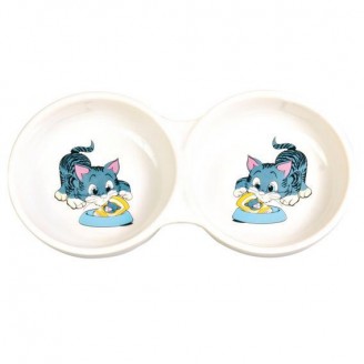 Купить Керамическая миска двойная ø 11 см от Trixie — Миски для кошек | Zooprostir
