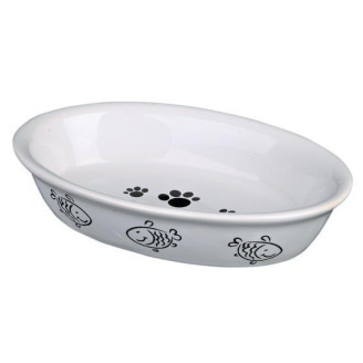 Купить Миска керамическая, овальная, 0,2 л/15 х 10 см от Trixie — Миски для кошек | Zooprostir