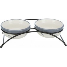 Миски керамические на подставке, 0,25 л/ø 12.5 см, 2 шт
