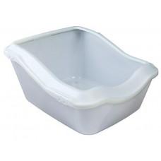 Котячий туалет з бортиком 45 х 21 29 х 54 см білий