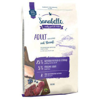 Sanabelle Adult Ostrich 2 кг сухой корм для взрослых кошек домашнего содержания от Bosch