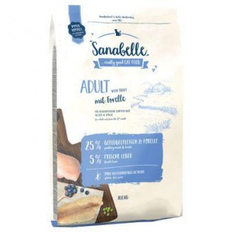 Sanabelle Adult Trout 2 кг сухой корм для взрослых кошек домашнего содержания от Bosch