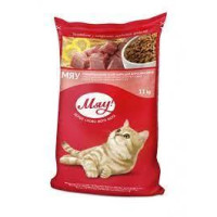 Мяу! Вкусное мясо 11 кг сухой корм для кошек