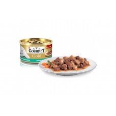 Консерви Gourmet Gold для котів 85 г х 24 шт шматочки лосося з куркою у підливі