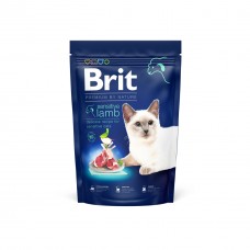 Brit Premium Cat Sensitive 1,5 кг Сухий корм для кішок з чутливим травленням з ягням і лососем