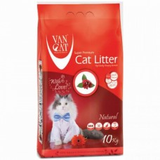 Бентонітовий наповнювач Van Cat Natural 10 кг для котячого туалету, без запаху
