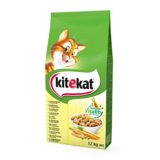 Kitekat Курочка с овощами 12 кг сухой корм для взрослых котов от Kitekat