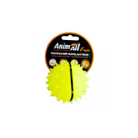 Игрушка AnimAll Fun мяч каштан для собак, 7 см, желтая