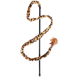Flamingo Leopard Fishing Rod игрушка удочка для котов с перьями и колокольчиком от