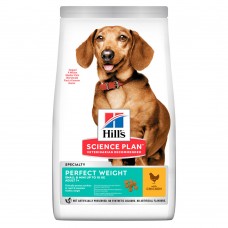 Hill's Science Plan Perfect Weight Adult Small & Mini Chicken 1,5 кг сухой корм для собак малых пород, курица
