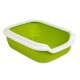 Туалет для кошек Природа с бортиком Comfort 30 x 41 x 13.5 см пластик, цвет: зеленый