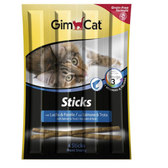 Мясные палочки для кошек лосось и форель grain-free 4шт от GimCat