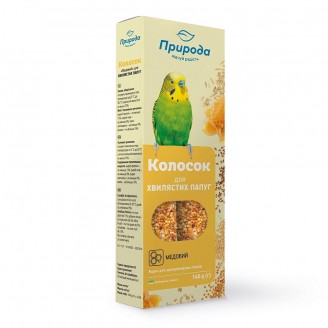 Купить Колосок Природа для попугая медовый 140 г от Природа — Лакомства для птиц | Zooprostir