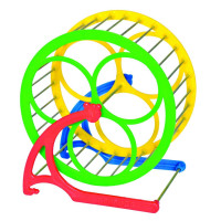 Колесо для хомяка целей + пласт. д 14см