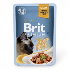 Вологий корм для кішок Brit Premium Cat Tuna Fillets Gravy pouch 85 г філе тунця в соусі