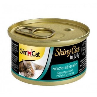 Влажный корм Shiny Cat k 70 г для кошек курица и креветка от GimCat