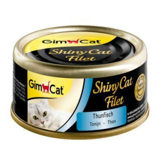 Купить Консервы Shiny Cat Filet k 70г для кошек с тунцом от GimCat — Gimpet Cat влажный корм | Zooprostir