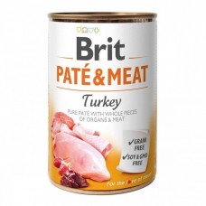 Консерва Brit Paté & Meat dog k 400 г для собак паштет з індичкою