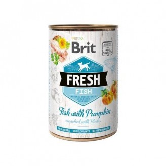 Консерва Brit Frech Fish / Pumpkin 400г для собак всех пород рыба, тыква от Brit