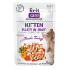 Влажный корм Brit Care Cat pouch 85г для котят нежная индейка филе в соусе