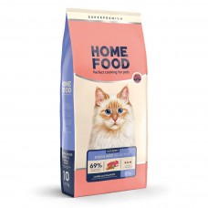 Сухий корм для дорослих кішок ягня і лосось Home Food Cat Adult з чутливим травленням 10 кг