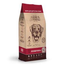Сухий корм для активних дорослих собак Яловичина Home Food dog Adult Medium 10 кг