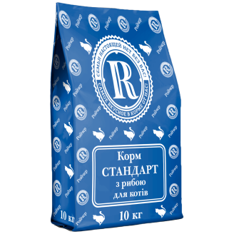 Корм Ройчер стандарт 10 кг для котов и кошек с рыбой от Ройчер