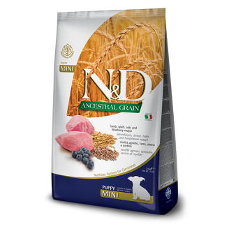 Купити Farmina (Фарміна) n&d low Grain dog Lamb & Blueberry Puppy Mini 2,5 кг Низькозерновий сухий корм для цуценят від Farmina — Farmina для собак | Zooprostir