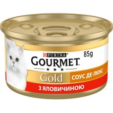 Gourmet Gold консерви для котів 85 г х 12 шт з яловичиною в соусі
