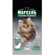 Бентонітовий наповнювач Марсель для туалету кішок 5 кг, дрібний 0,4-1,5 мм