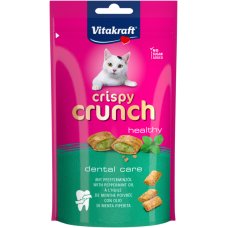 Лакомство для кошек Vitakraft Crispy Crunch подушечки для зубов с мятой, 60 г