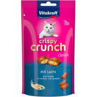 Лакомство для кошек Vitakraft Crispy Crunch подушечки с лососем, 60 г