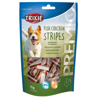 Лакомство Trixie Premio Stripes Chicken для собак, курица/лосось, 75 г от Trixie