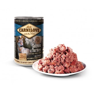 Купить Влажный корм для собак Carnilove Salmon & Turkey 400 г лосось и индейка от CarniLove — Carnilove влажный корм для собак | Zooprostir