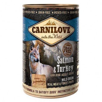 Купить Влажный корм для собак Carnilove Salmon & Turkey 400 г лосось и индейка от CarniLove — Carnilove влажный корм для собак | Zooprostir
