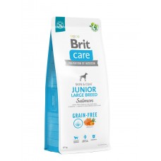 Корм Brit Care Dog Grain-free Junior Large Breed для молодых собак больших пород, беззерновой с лососем, 12 кг
