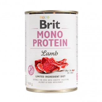 Вологий корм Brit Mono Protein Lamb для собак, з ягнятиною, 400 г від Brit