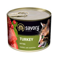 Влажный корм Savory для котят, с индейкой, 200 г