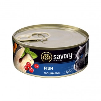 Влажный корм Savory для взрослых требовательных кошек, с рыбой, 100 г от Savory