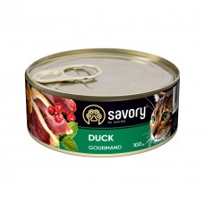 Влажный корм Savory для взрослых привередливых кошек, с уткой, 100 г
