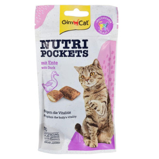 Вітамінні ласощі GimCat Nutri Pockets для котів, качка та мультивітамін, 60 г від GimCat