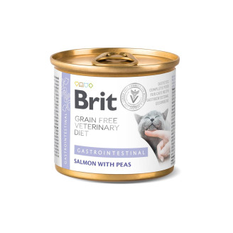 Влажный корм Brit GF VetDiet Gastrointestinal для кошек, при заболеваниях желудочно-кишечного тракта, с от Brit