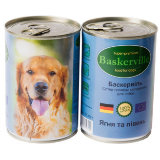 Baskerville консервы для собак с ягненком и петухом 0,8 кг х 6 шт от Baskerville