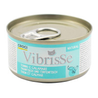Консерва для кошек VIBRISSE тунец/кальмар, 70г