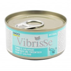 Консерва для кошек VIBRISSE тунец/кальмар, 70г