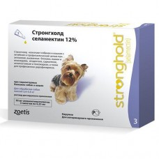Капли Zoetis Stronghold 12% от блох и клещей у собак весом от 2.5 до 5 кг, 0.25 мл, цена за 3 пипетку