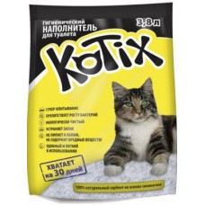 Kotix 3,8 л (1,8 кг) Силикагелевый наполнитель для кошачьего туалета