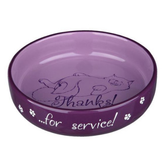 Купить Миска кошачья керамическая для коротконосых пород, 0,3л/ø 15 см от Trixie — Миски для кошек | Zooprostir